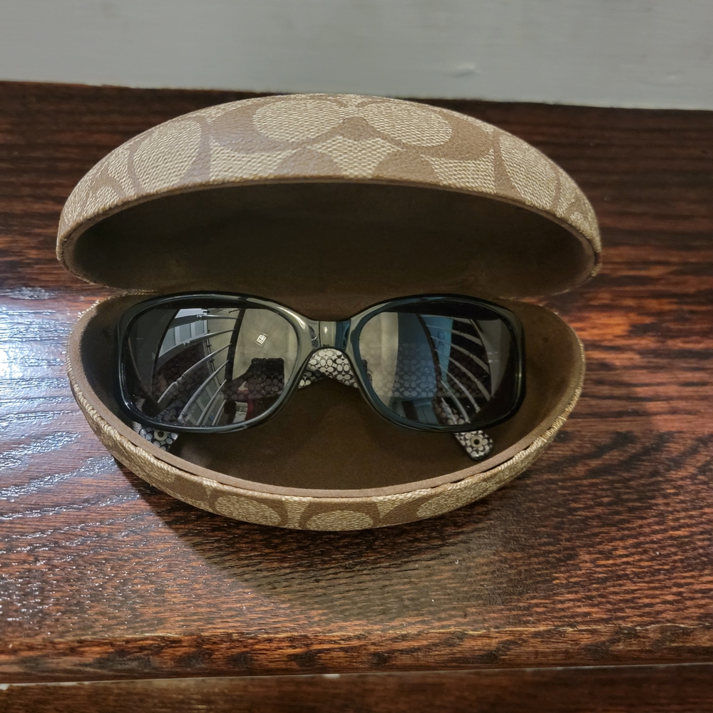 Designer Coach Black Sunglasses with Case